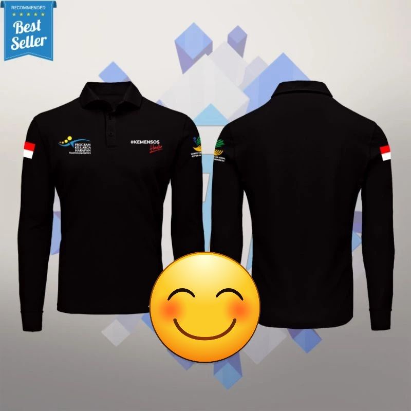 tshirt kemensos pkh kemsos hadir kaos kerah pkh baju pkh seragam pkh kaos polo pkh baju kemensos had