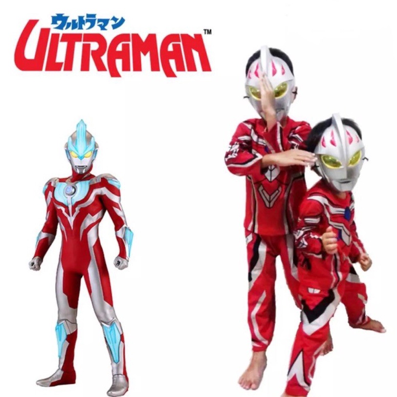 12.12 MALL BAJU ANAK KOSTUM ULTRAMAN TOPENG / SETELAN ANAK ULTRAMAN / BAJU ANAK ULTRAMAN
