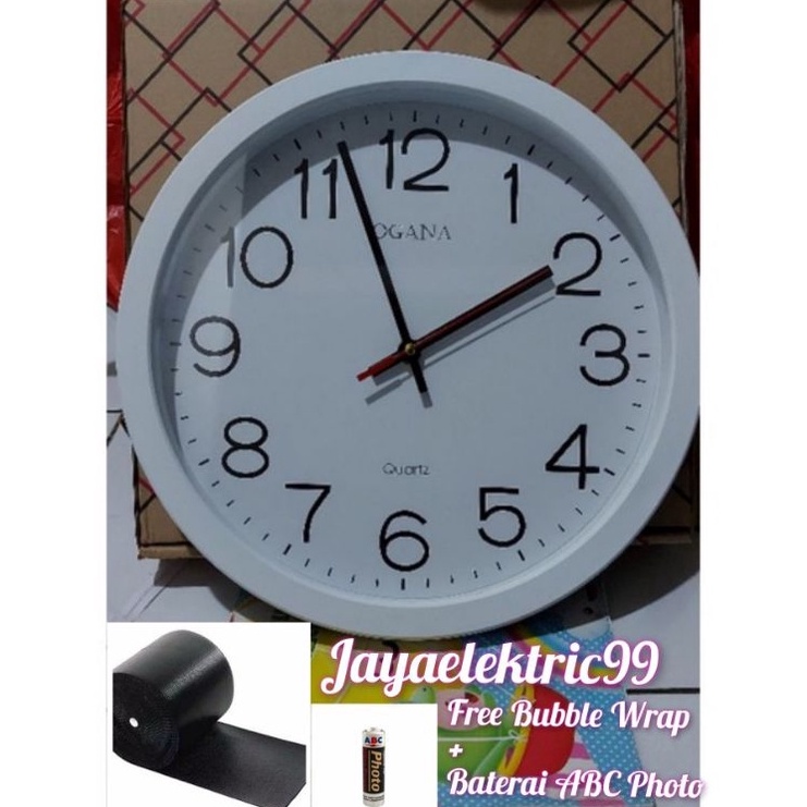 Terkini OGANA Jam Dinding/ Dekorasi Dinding Jam Polos Diameter 32Cm Ogana 8989