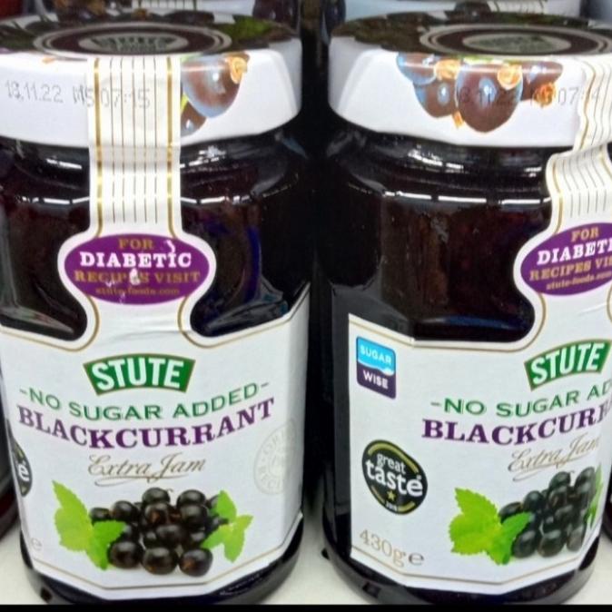 

Kualitas terbaik] stute diabetic jam blackcurrant selai spread no sugar 430gr free gula