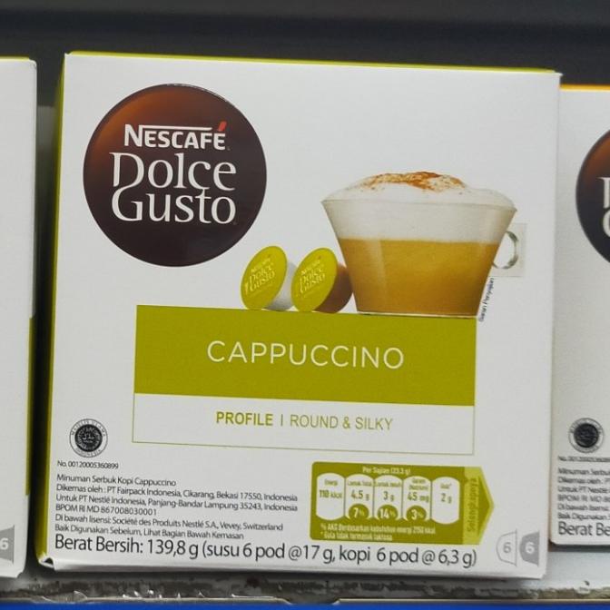 

.........] nescafe dolce gusto capsule cappucino isi 6 kopi 6 susu 139.8gr coffee