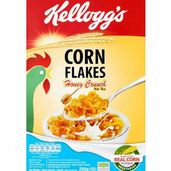 

:>:>:>:>] Kellogg's Honey Crunch Corn Flake 220gr cereal jagung madu