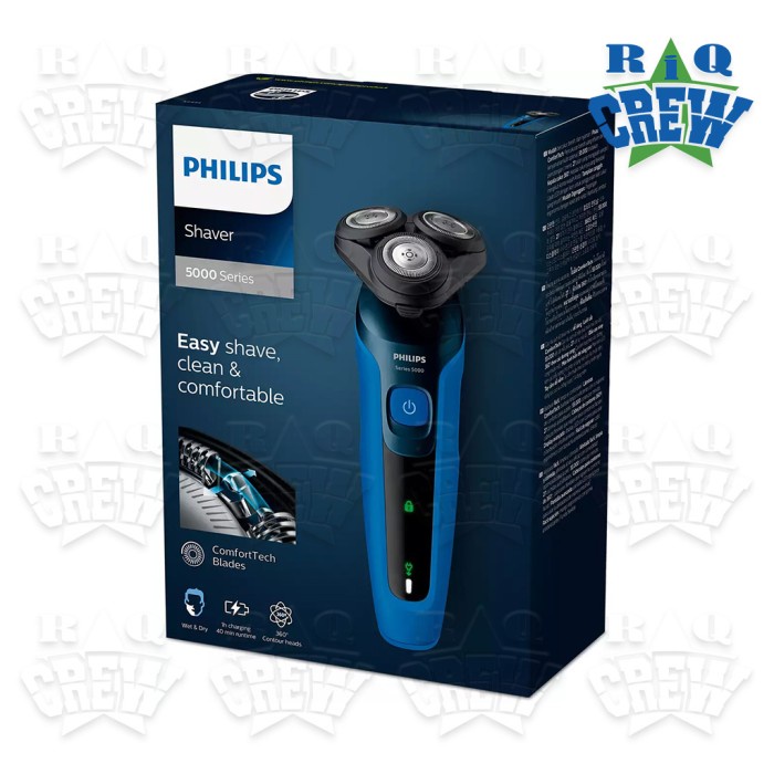 Philips Shaver Aqua Touch S5083 Pisau Razor Alat Cukur Kumis Elektrik