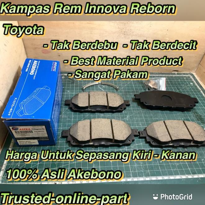 Kampas Rem Innova Reborn Depan 100% Asli Akebono