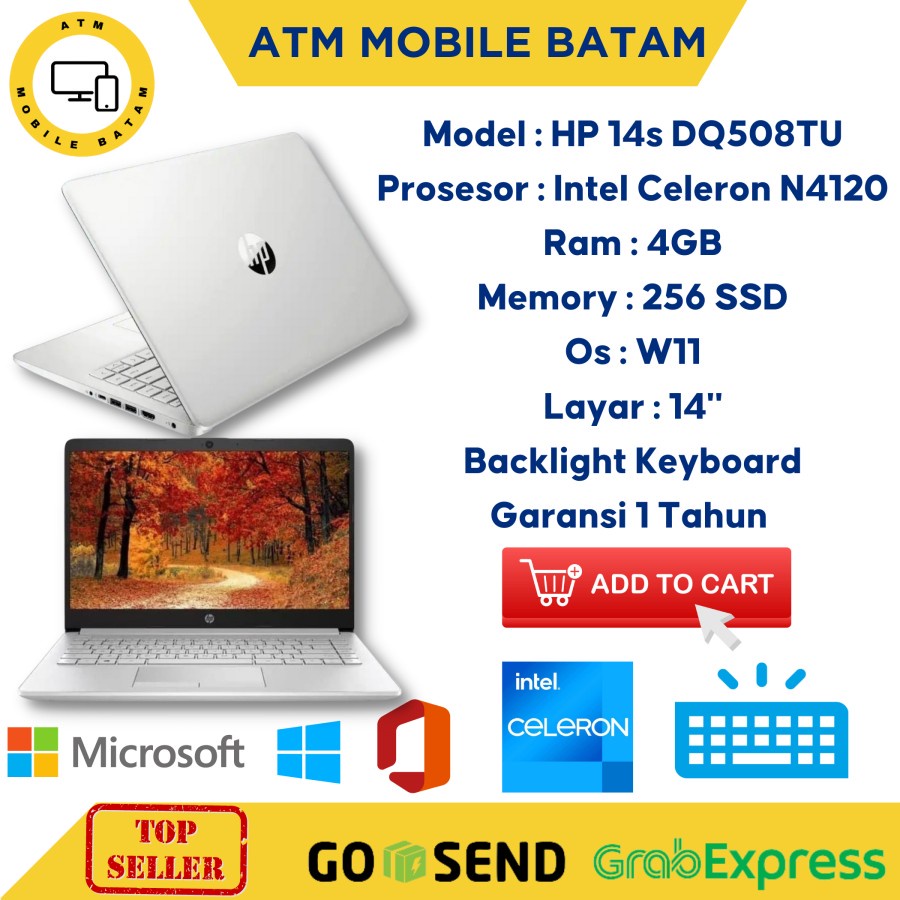 laptop hp 14s dq0508tu intel celeron