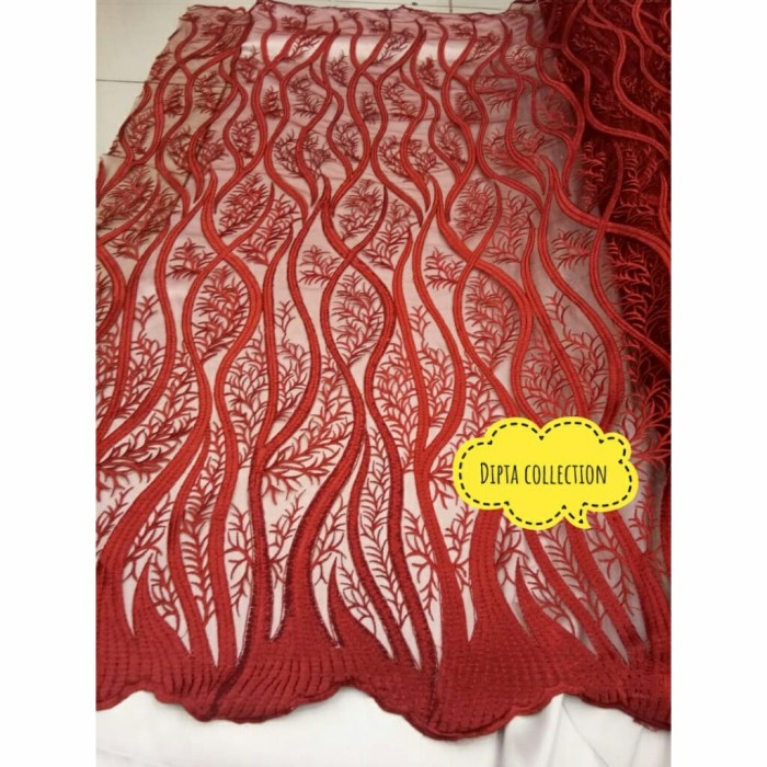 Bahan kebaya_kain brokat/tile salur korea