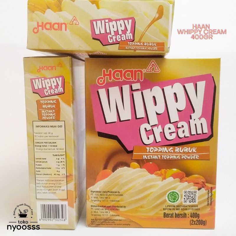 

Haan Wippy Cream 400Gr/Topping Whipping Cream Prkatis/Ter