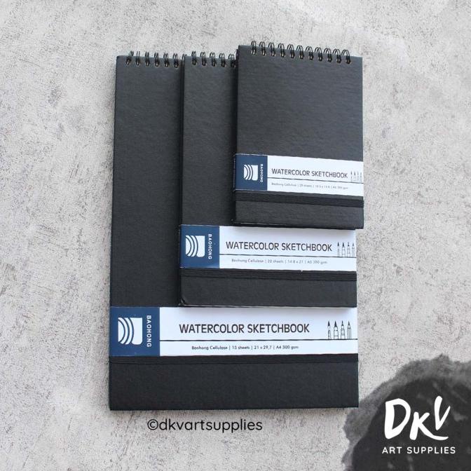 

New Watercolor Sketchbook Baohong Cellulose 300Gsm A6 / A5 / A4 Terbaik