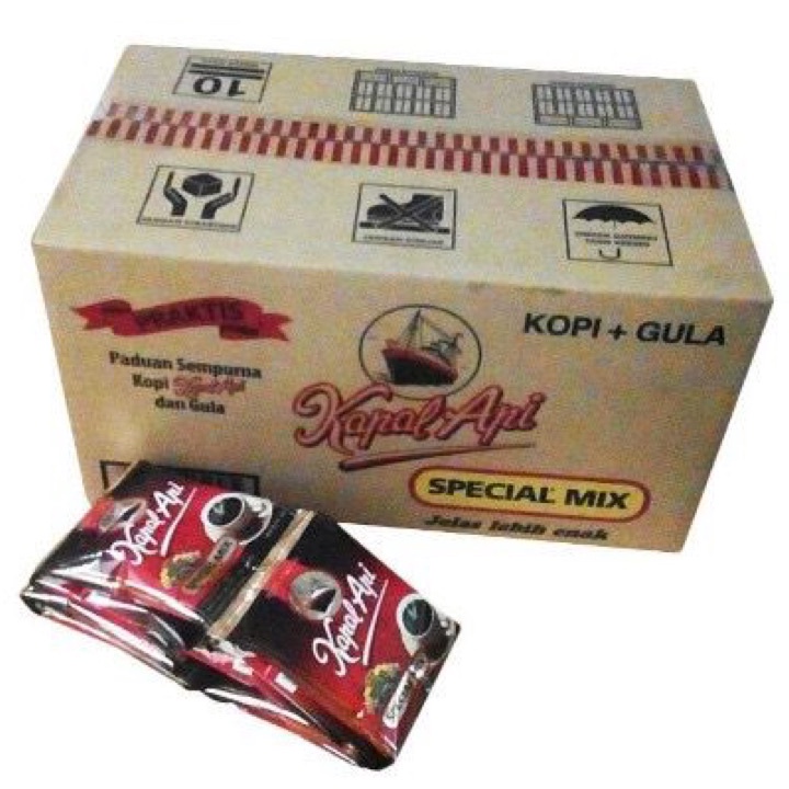 

➶⁎✶ (1dus) kopi kapal api special mix 3in1 karton dus 12 renteng ( 120 pcs ) Stock Banyak