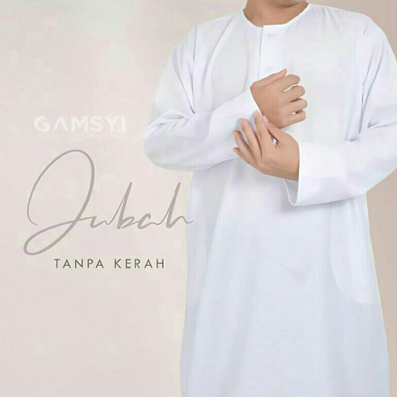 Paling Dicari.. PROMO JUBAH GAMIS PRIA PUTIH POLOS HABAIB/GAMIS BIN HAMEED/GAMSYI