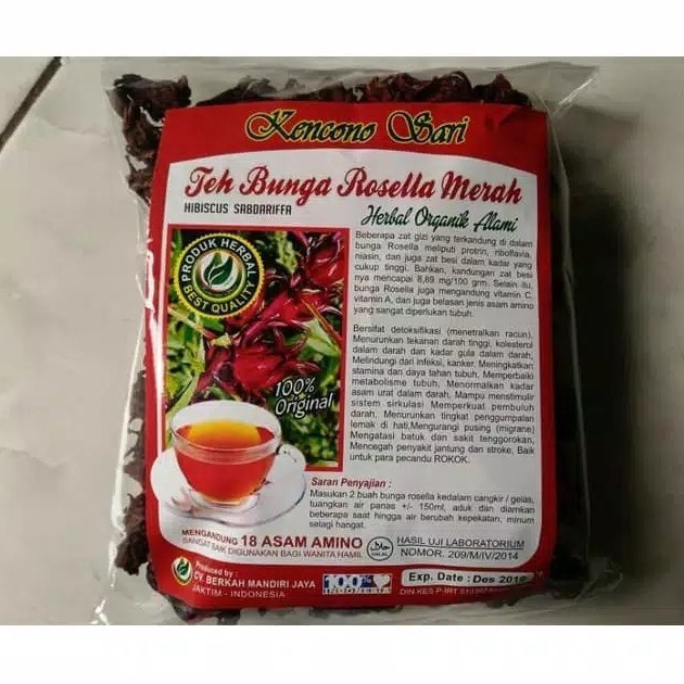 

➔➝✺❇ Teh Bunga Rosela Merah Isi 100gram Produk