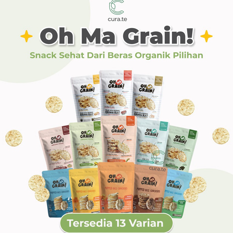 

RFLV0576 【FSASH SALE】 OH MA GRAIN RICE CRACKERS BERAS | KERIPIK KREKERS RICE CRISPY NON MSG SNACK CEMILAN DIET CAMILAN SEHAT ANAK