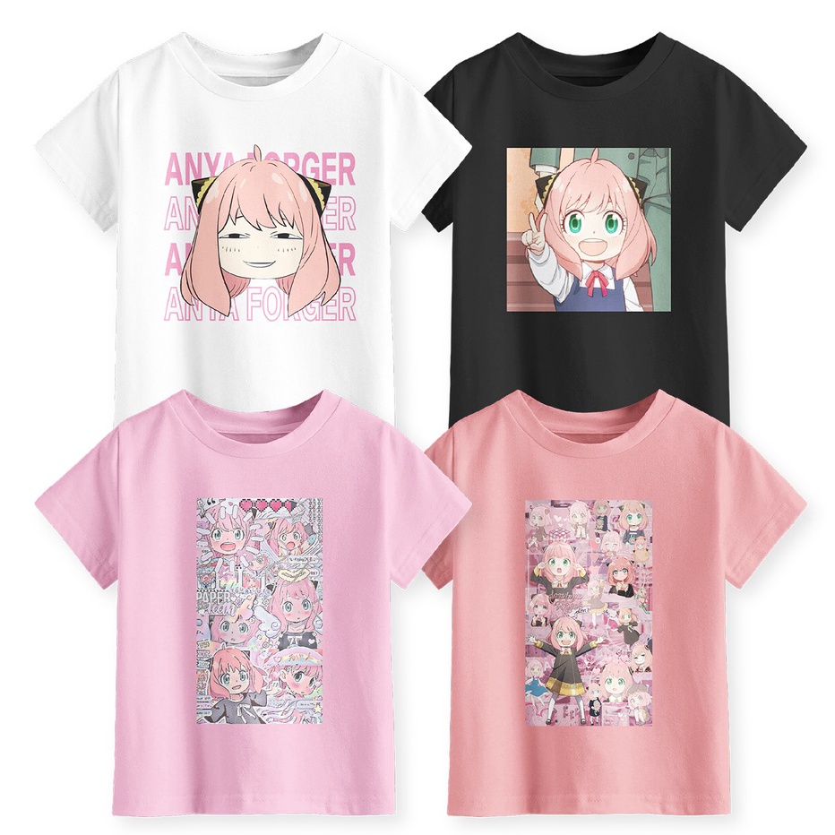DPMF5510 Ready Stok Kaos Anak Perempuan 1-14 Tahun Unisex Kartun Series Motif Anya