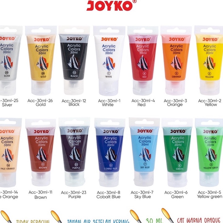 

Murah Cat Akrilik Acrylic Color Joyko ACC-30ML Promo