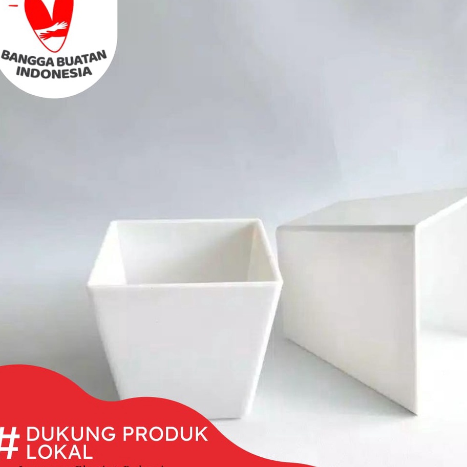 Best VAS MELAMIN KOTAK BESAR  / vas grosir / pot putih Ready stock