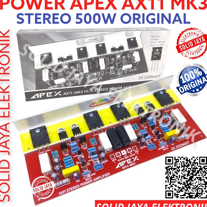 ♣Abp KIT POWER STEREO APEX AX11 MK3 500W MK-3 KIT HI FI STEREO POWER AMPLIFIER 500 WATT AX 11 AX-11 