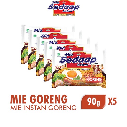 

SLNY7262 HOT Mie Sedaap Goreng 90gr x 5