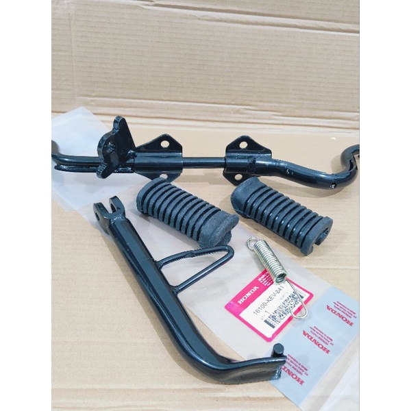 Besi barstep KEV standar samping+per, karet step Honda Supra x lama