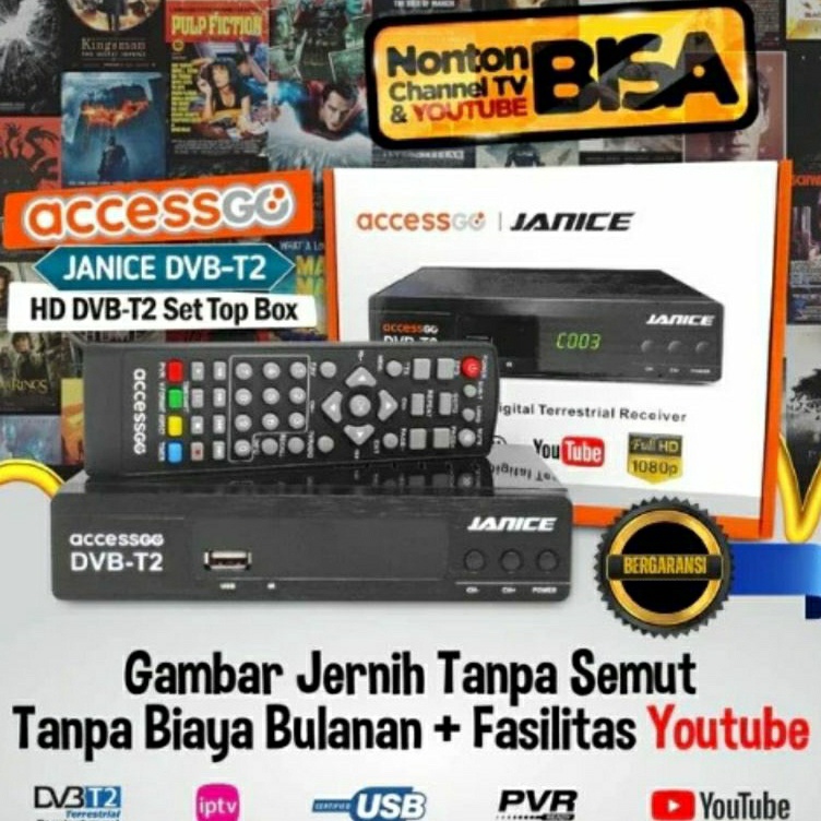 Terlaku. BuJ STB TV Accessgo Janice Set Top Box Penerima Siaran TV digital ❆ ➠