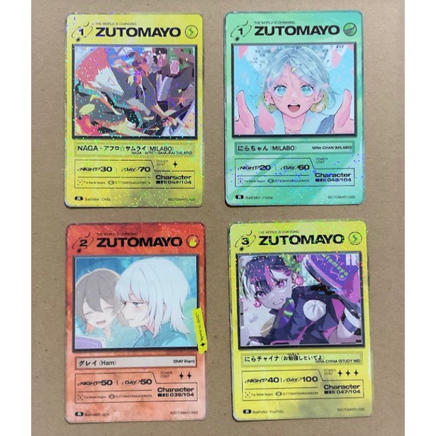 Zutomayo Card - Holo R Nomor 39, 44, 47, 48