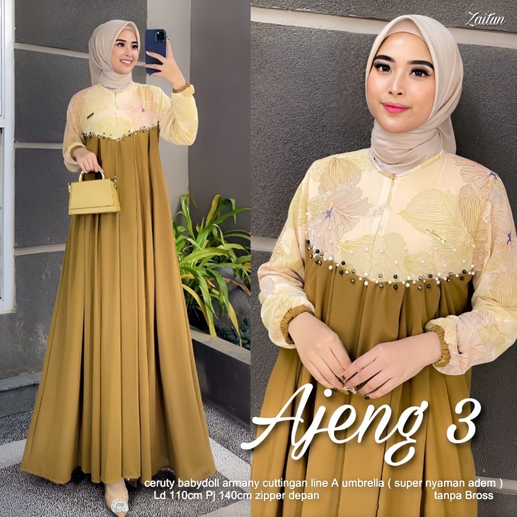 Gamis Wanita Dewasa Terbaru 2023 Viral Remaja Aesthetic Games Pengajian Elegan Games2023 Syari Hitam