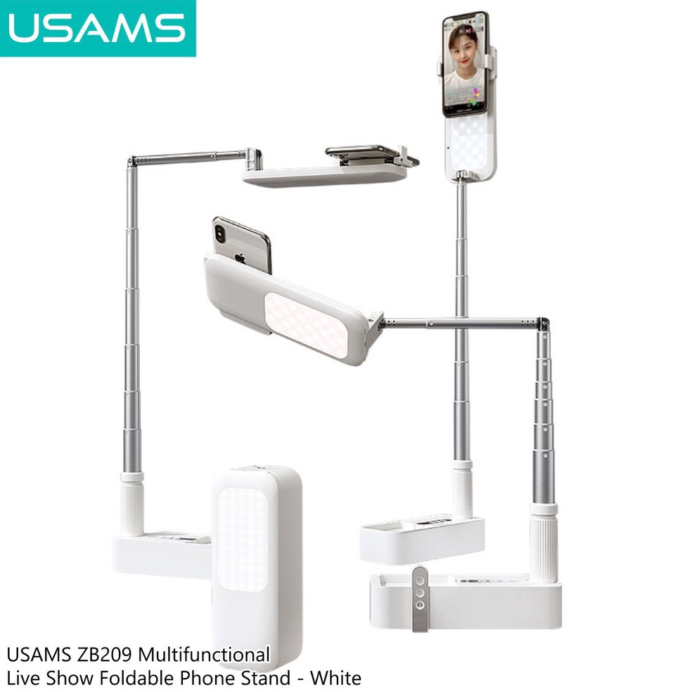 TERLARIS USAMS ZB209 Stand Phone Live Show Lipat Multi Fungsi Ring Light