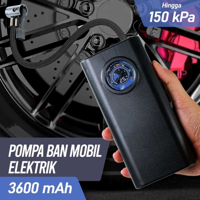 EAFC Pompa Ban Mobil Elektrik Inflator Portable 3600 mAh