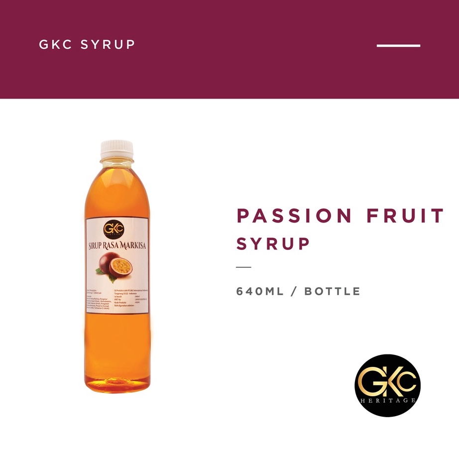 

Harga Murah Sirup Markisa / Passion Fruit Syrup Minuman GKC Heritage 640 ml (Import Quality)
