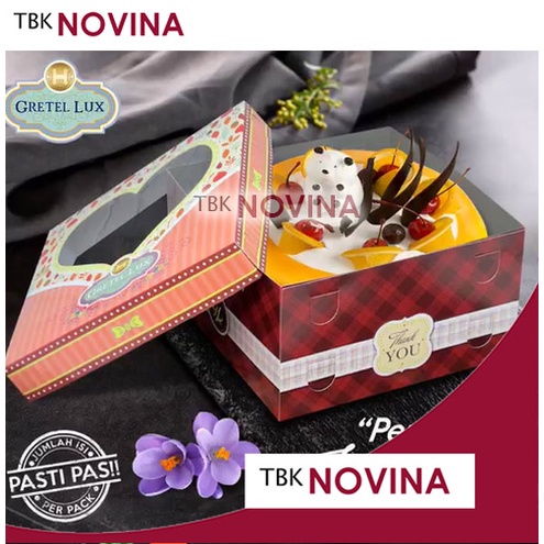 

KOTAK KUE CAKE / BOX CAKE TART / DUS BOLU KUE ULANG TAHUN GRETEL LUX