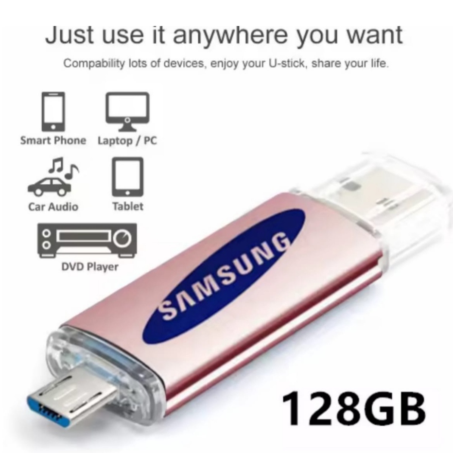 Terbaru Flashdisk 2 in 1 Samsung OTG 128GB 64GB 32GB 16GB 8GB 4GB All SmartPhone Flashdisk Harga Mur
