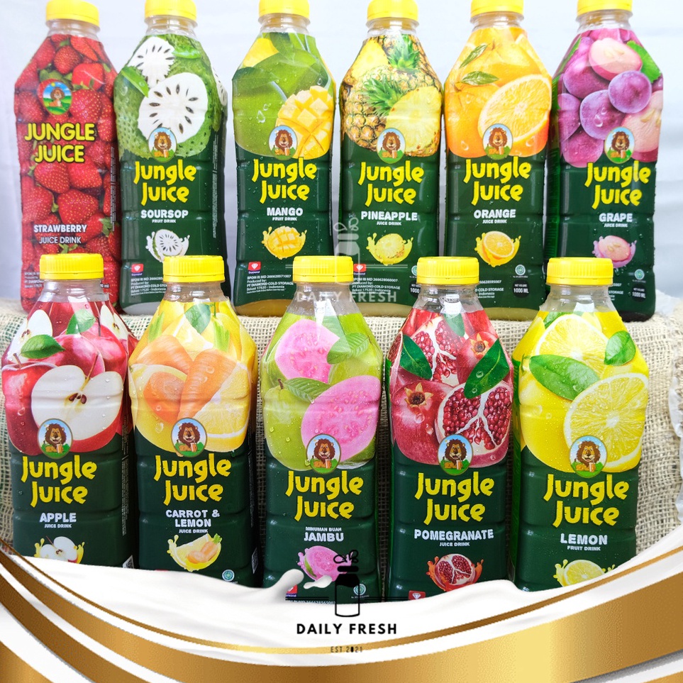 

Dijual JUNGLE JUICE 1 LITER JUS BUAH ALL VARIAN SEMUA RASA ★★★★