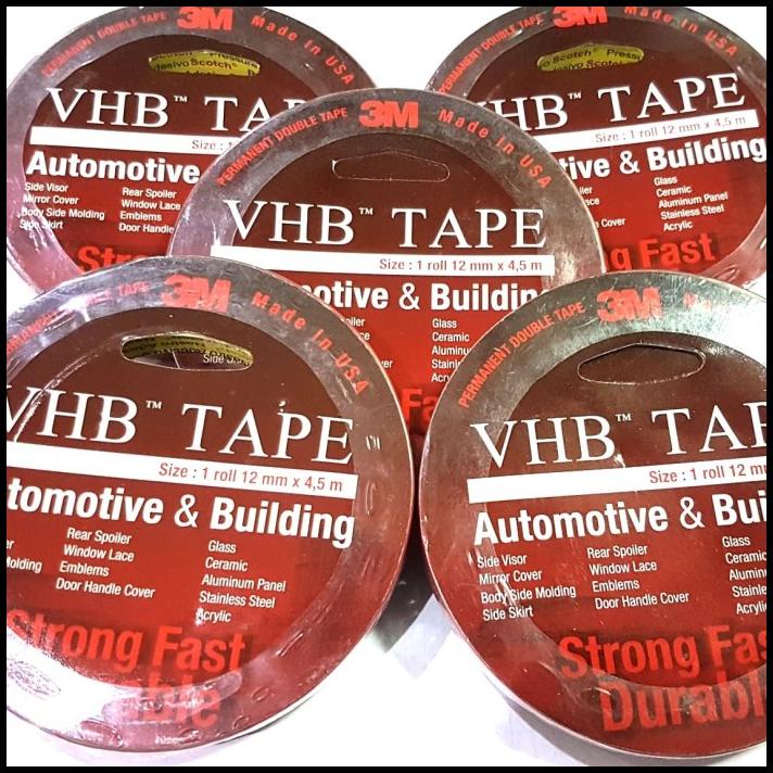 

TERBARU PEREKAT 3M VHB TAPE (DOUBLE TAPE-12MM4,5M)ORIGINAL-KECIL !!