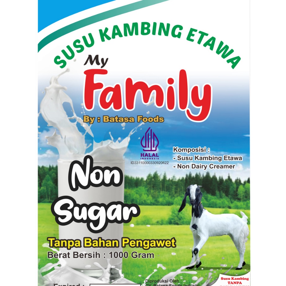 

BHJD8599 (COD )NEW_PRODUCT Susu Kambing Etawa Family Non Sugar 1 KG Alufoil