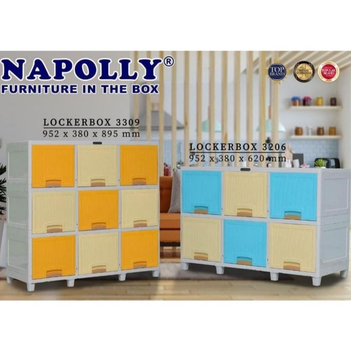 >>>>>] LEMARI PLASTIK FLIP LOCKER BOX PLASTIK 3 SUSUN / RAK TV PLASTIK 2SUSUN