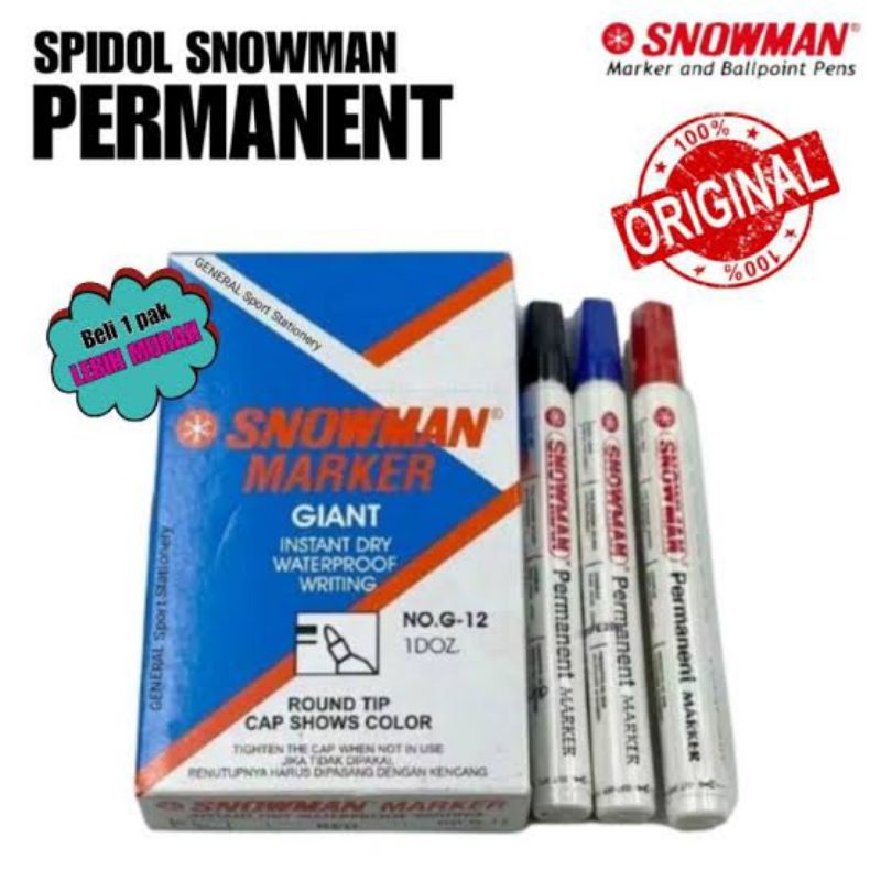 

Spidol Permanent Snowman G-12