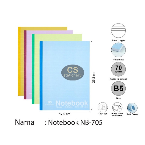 

Terlaris Ruled Notebook B5 Joyko Nb 705 / Buku Tulis Bergaris (12Pcs)