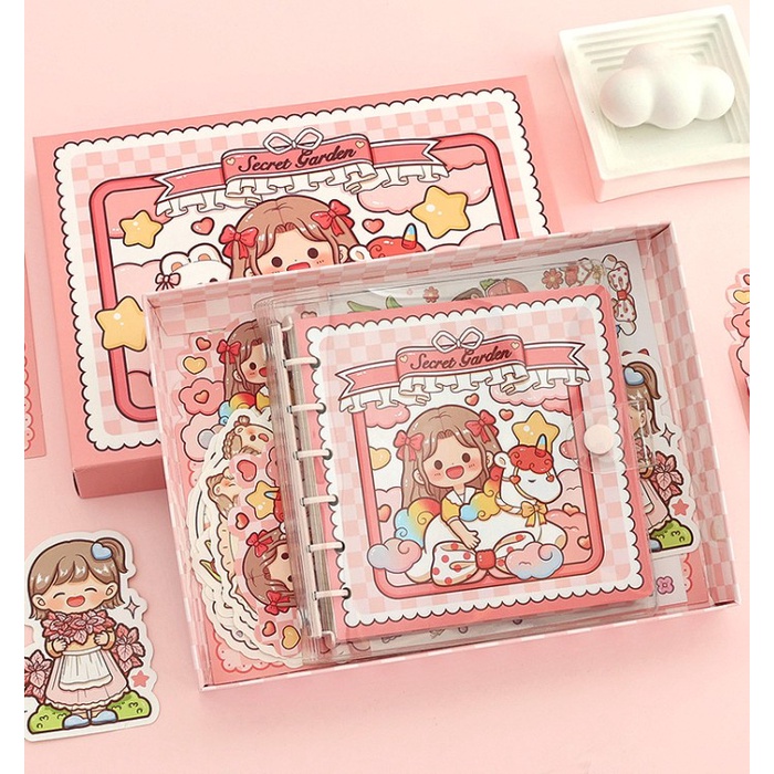 

Terlaris Notebook Buku Binder Set / Buku Diary Set Edisi Secret Garden Tld012