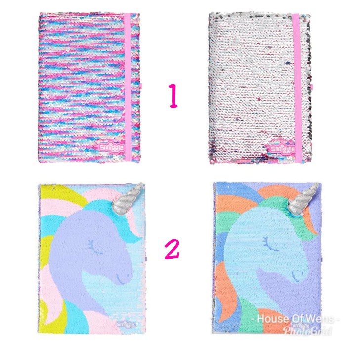 

Terlaris Smiggle A5 Riversey Sequin Notebook - Buku Diary Notebook Smiggle