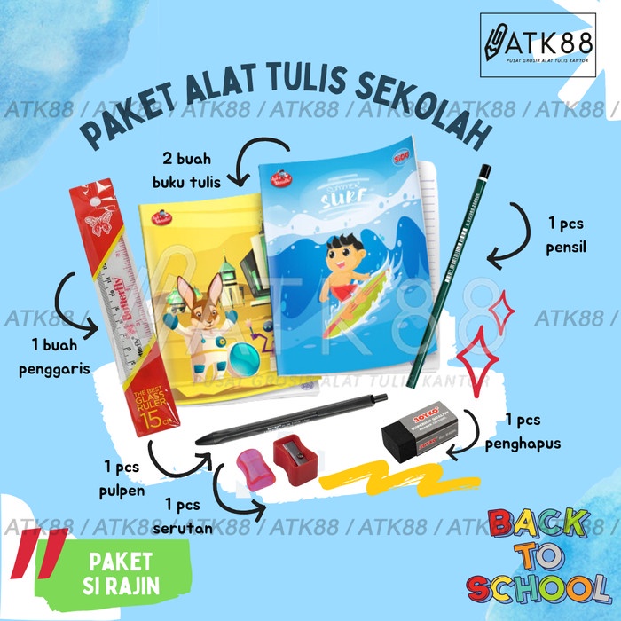 

Paket Alat Tulis Sekolah / Souvenir Stationary / Bingkisan / Hadiah