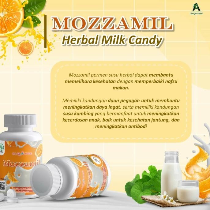 

Permen susu kambing mozzamil Almayra vitamin C + daun pegangan