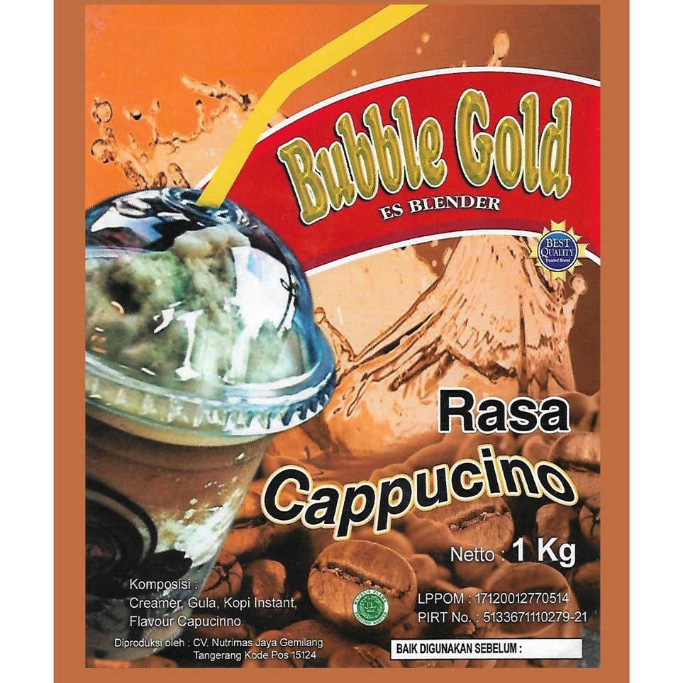 

Harga Termurah KEMASAN 1KG BUBBLE GOLD CAPPUCINO | SERBUK MINUMAN RASA CAPUCINO 1KILO