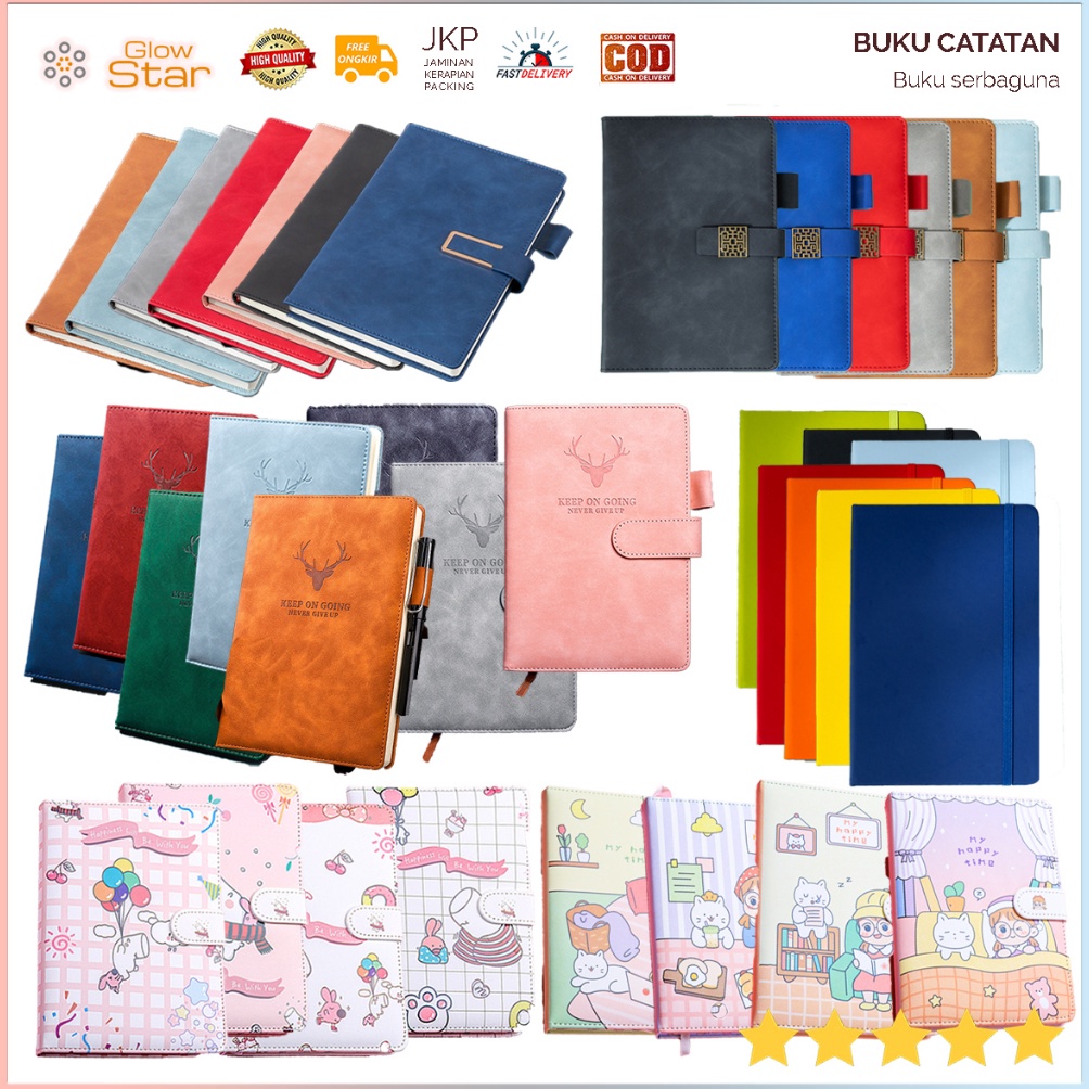 

[ART. W84M] Buku Cover Kulit Premium Catatan Tulis Kerja Cover Kulit Kertas A5 - Blue Grey Memo Menulis Line Garis Pink Blue Notebook Pinky Cute Elegant Meeting Kantor