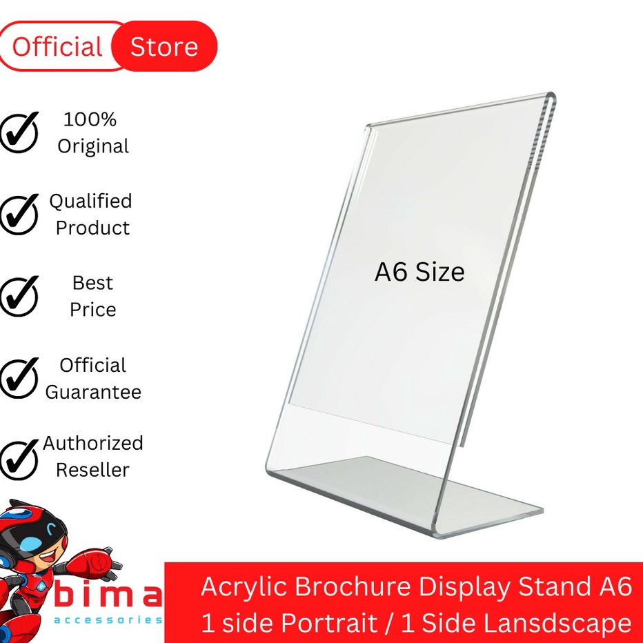 

☋➔✰✪ Acrylic/Akrilik Brosur Stand A6 Series Jual