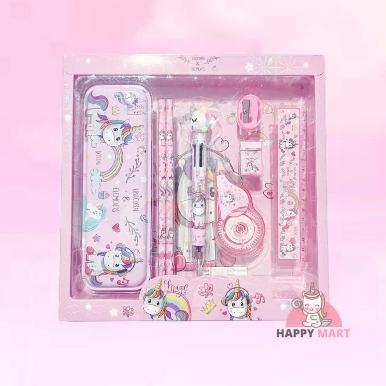 

7.7 MALL 8021 Set alat tulis souvenir ultah isi 8 pcs ada type-x & pen cetek