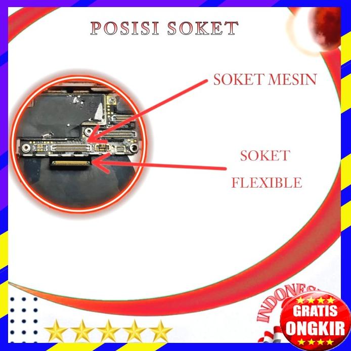 Soket Iphone 8 Plus On Motherboard Flexible Charger Mesin New