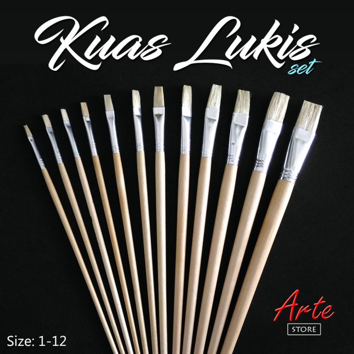 

Kuas Lukis Set Isi 12Pcs