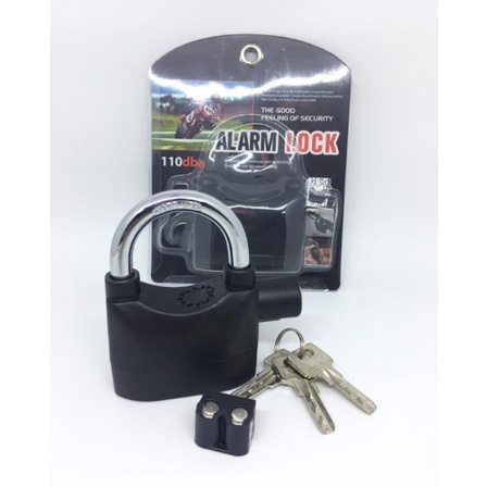 Gembok Alarm Kunci Rumah Pagar Ban Motor Getar Dan Bunyi uki
