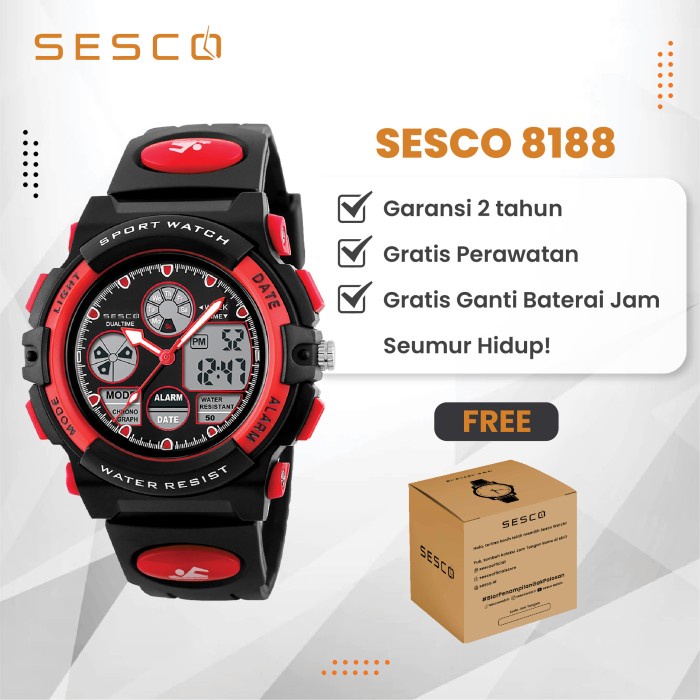 BISA COD SESCO 8188 Jam Tangan Analog Digital Anak Original Bergaransi Resmi /JAM TANGAN ANAK/JAM