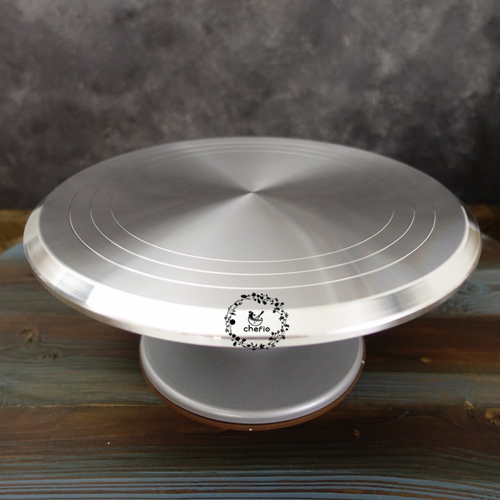 

✅Termurah Chefio Revolving Cake Stand Stainles Meja Putar Dekorasi Kue Turntable Terbatas