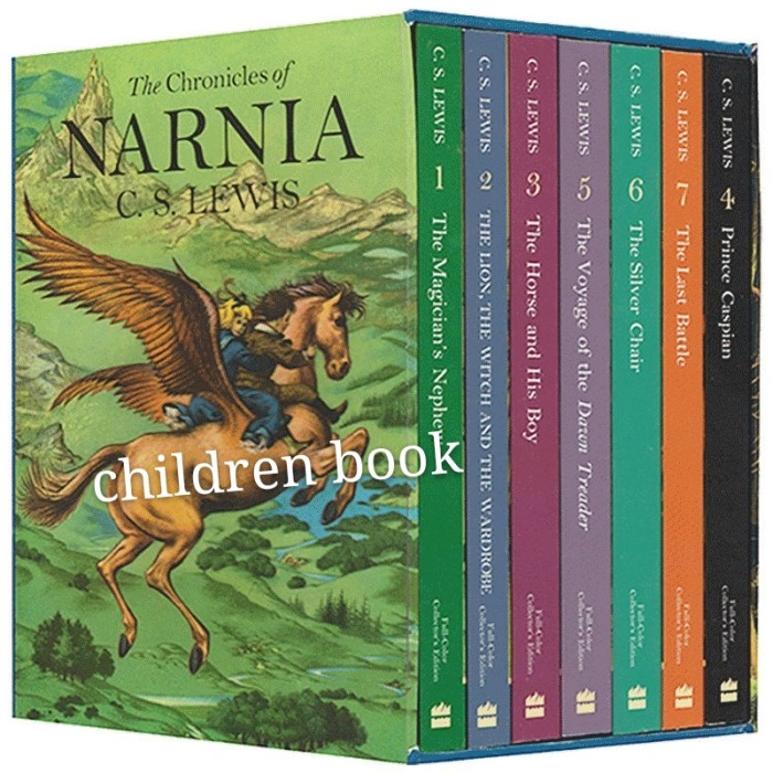 The Chronicles Of Narnia Box Set 7 Books ,Full Color .Fancy Paper. Berkualitas